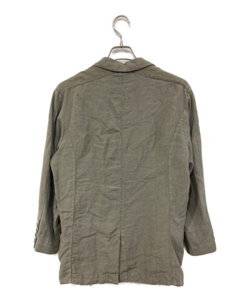 Transit UOMO（トランジット ウオモ）Transit UOMO (トランジット ウオモ) ダブルリネンジャケット カーキ サイズ:Sの古着・服飾アイテム