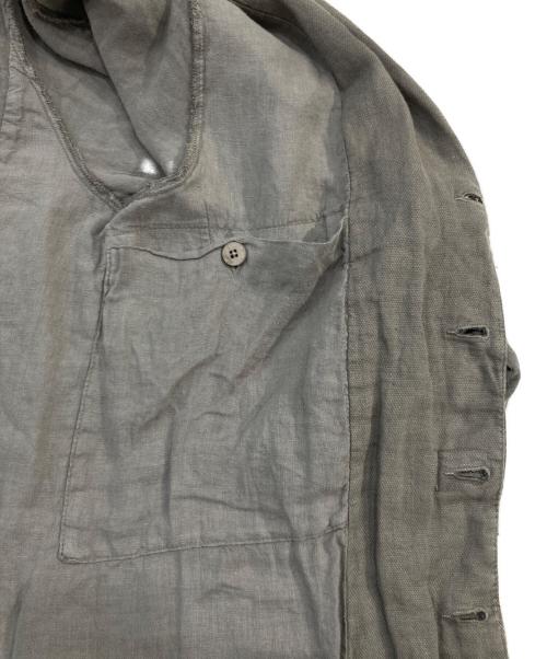 Transit UOMO（トランジット ウオモ）Transit UOMO (トランジット ウオモ) ダブルリネンジャケット カーキ サイズ:Sの古着・服飾アイテム