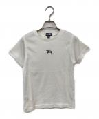 stussyステューシー）の古着「ロゴ刺繍Tシャツ」｜ホワイト