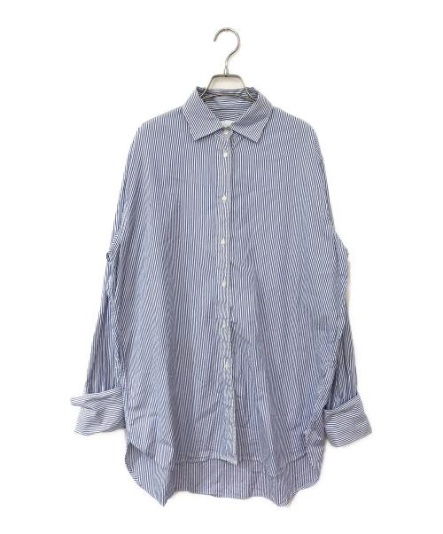 6(ROKU) BEAUTY&YOUTH（ロク ビューティーアンドユース）6(ROKU) BEAUTY&YOUTH (ロク ビューティーアンドユース) ストライプシャツ スカイブルー サイズ:SIZE 38の古着・服飾アイテム