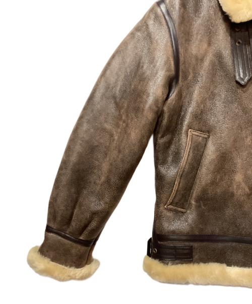 MORGAN MEMPHIS BELLE（モーガン メンフィス ベル）MORGAN MEMPHIS BELLE (モーガン メンフィス ベル) B－３ムートンジャケット ブラウン サイズ:38の古着・服飾アイテム