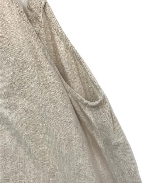 H BEAUTY&YOUTH（エイチ ビューティー&ユース）H BEAUTY&YOUTH (エイチ ビューティー&ユース) LINEN CANVAS CAMISOLE DRESS/リネンキャンバスキャミソールドレス ベージュ サイズ:SIZE Mの古着・服飾アイテム