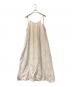 H BEAUTY&YOUTH（エイチ ビューティー&ユース）の古着「LINEN CANVAS CAMISOLE DRESS/リネンキャンバスキャミソールドレス」｜ベージュ