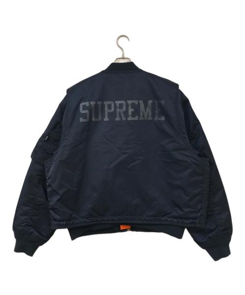 SUPREME（シュプリーム）SUPREME (シュプリーム) 2-in-1 MA-1 + Vest ネイビー サイズ:SIZE Lの古着・服飾アイテム