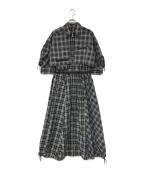 AULA AILAアウラアイラ）の古着「シャツワンピース」｜ブラック