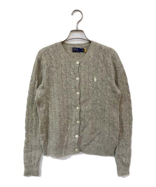POLO RALPH LAUREN（ポロ・ラルフローレン）POLO RALPH LAUREN (ポロ・ラルフローレン) カシミヤ混 ケーブルカーディガン グレー サイズ:Mの古着・服飾アイテム