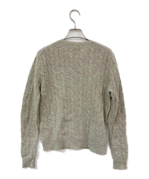 POLO RALPH LAUREN（ポロ・ラルフローレン）POLO RALPH LAUREN (ポロ・ラルフローレン) カシミヤ混 ケーブルカーディガン グレー サイズ:Mの古着・服飾アイテム