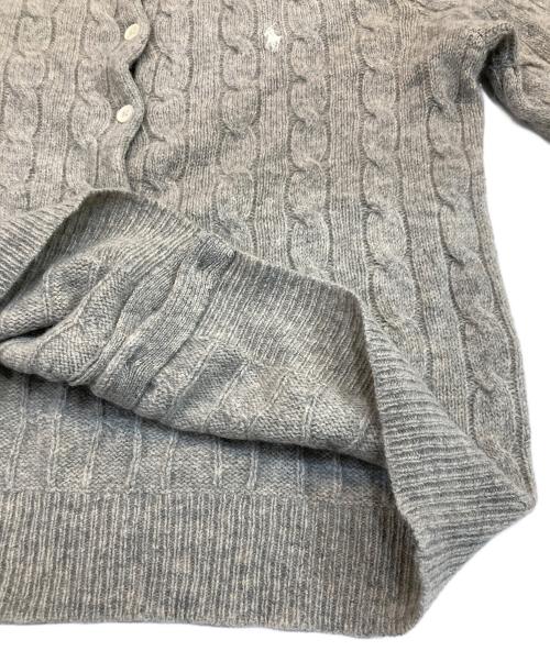 POLO RALPH LAUREN（ポロ・ラルフローレン）POLO RALPH LAUREN (ポロ・ラルフローレン) カシミヤ混 ケーブルカーディガン グレー サイズ:Mの古着・服飾アイテム