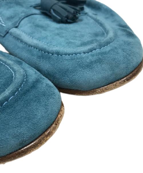 Edward Green（エドワードグリーン）Edward Green (エドワードグリーン) タッセル スエード ローファー スカイブルー サイズ:8 1/2の古着・服飾アイテム