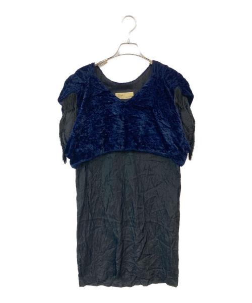 TOGA PULLA（トーガ プルラ）TOGA PULLA (トーガ プルラ) 切替ワンピース ネイビー サイズ:SIZE 1の古着・服飾アイテム