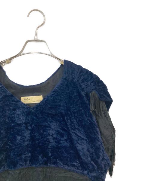 TOGA PULLA（トーガ プルラ）TOGA PULLA (トーガ プルラ) 切替ワンピース ネイビー サイズ:SIZE 1の古着・服飾アイテム