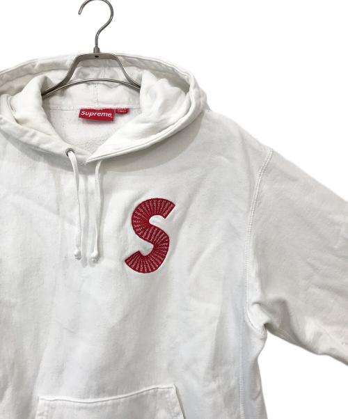 SUPREME（シュプリーム）Supreme (シュプリーム) S Logo Hooded Sweatshirt ホワイト サイズ:Mの古着・服飾アイテム