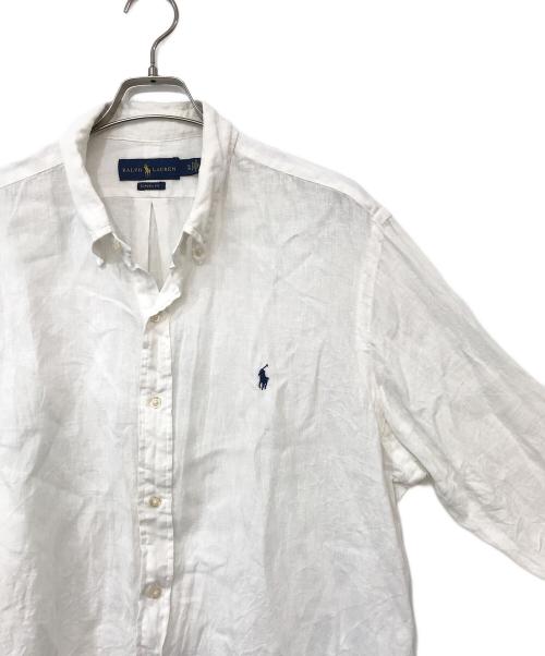RALPH LAUREN（ラルフローレン）RALPH LAUREN (ラルフローレン) リネンシャツ ホワイト サイズ:XLの古着・服飾アイテム