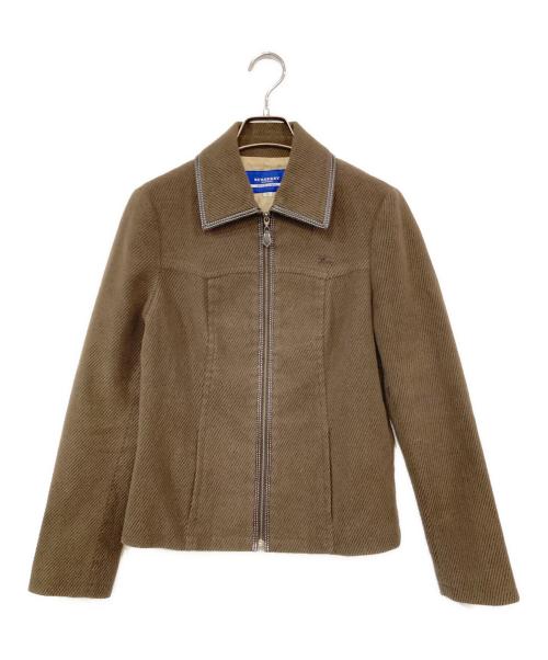 BURBERRY BLUE LABEL（バーバリー ブルー レーベル）BURBERRY BLUE LABEL (バーバリーブルーレーベル) メルトンジャケット ブラウン サイズ:SIZE 38の古着・服飾アイテム