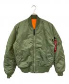 ALPHAアルファ）の古着「MA-1ジャケット」｜オリーブ