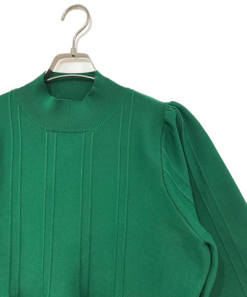Ameri（アメリ）Ameri (アメリ) CONSTRUCTIVE KNIT TOP/コンストラクティブニットトップ グリーン サイズ:SIZE Freeの古着・服飾アイテム