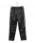 adidas（アディダス）の古着「フェイクレザー アディカラー スリーストライプス ファイヤーバード トラックスーツパンツ」｜ブラック