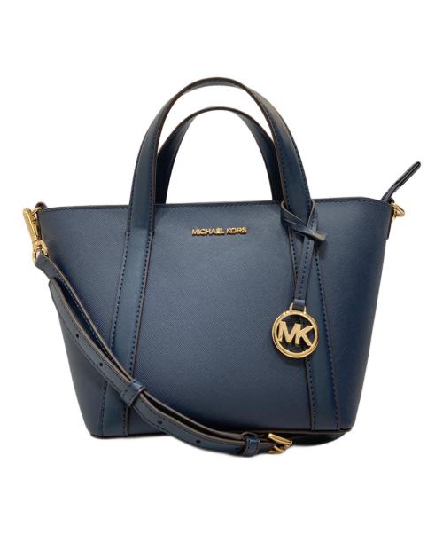 MICHAEL KORS（マイケル・コース）MICHAEL KORS (マイケルコース) 2WAYショルダーバッグ ネイビーの古着・服飾アイテム
