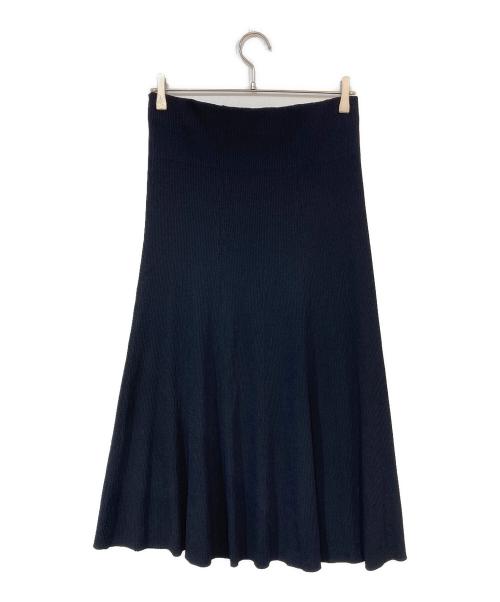 23区（ニジュウサンク）23区 (ニジュウサンク) レーヨンポリエステルストレッチ フレア スカート ブラック サイズ:40の古着・服飾アイテム