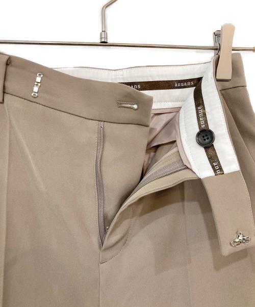 anuans（アニュアンス）anuans (アニュアンス) スリムフィットセミフレアパンツ ベージュ サイズ:SIZE XSの古着・服飾アイテム