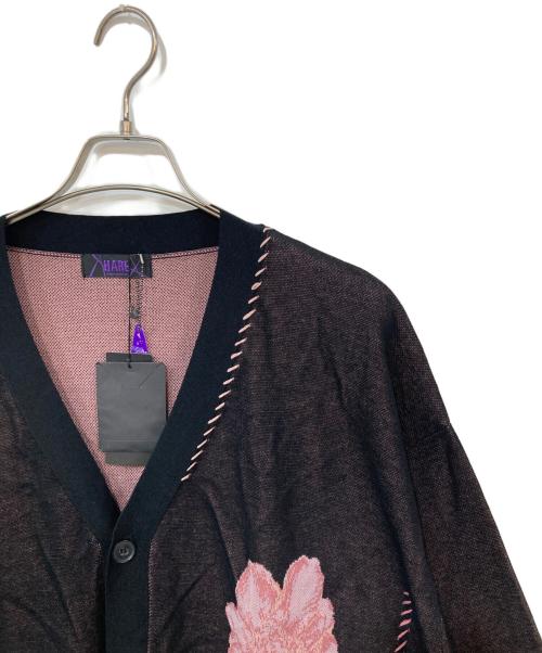 HARE（ハレ）HARE (ハレ) ナイトコードフラワーニットカーディガン ブラック サイズ:Mの古着・服飾アイテム