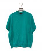 DRAWERドゥロワー）の古着「半袖ニット」｜グリーン