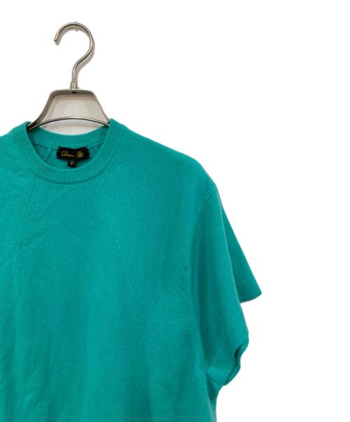 DRAWER（ドゥロワー）DRAWER (ドゥロワー) 半袖ニット グリーン サイズ:SIZE 1の古着・服飾アイテム