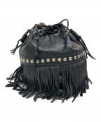 J&M DAVIDSONジェイ＆エム デヴィッドソン）の古着「巾着ショルダーバッグ」｜ブラック