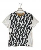 BURBERRY LONDONバーバリーロンドン）の古着「ノヴァチェック切替プリントTシャツ」｜ホワイト