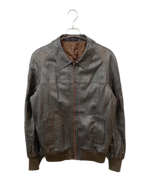 USED（ユーズド）USED (ユーズド) レザージャケット ブラウン サイズ:SIZE 54の古着・服飾アイテム