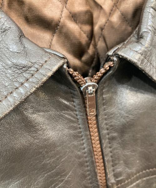 USED（ユーズド）USED (ユーズド) レザージャケット ブラウン サイズ:SIZE 54の古着・服飾アイテム