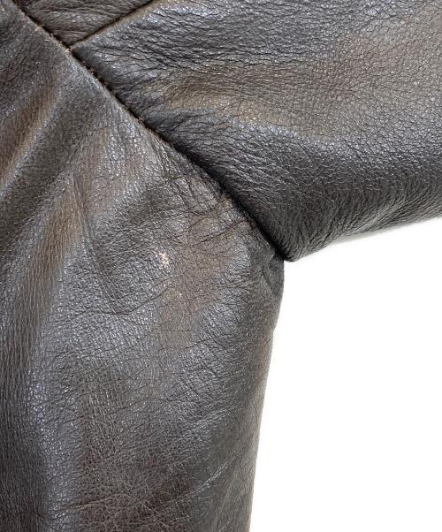 USED（ユーズド）USED (ユーズド) レザージャケット ブラウン サイズ:SIZE 54の古着・服飾アイテム