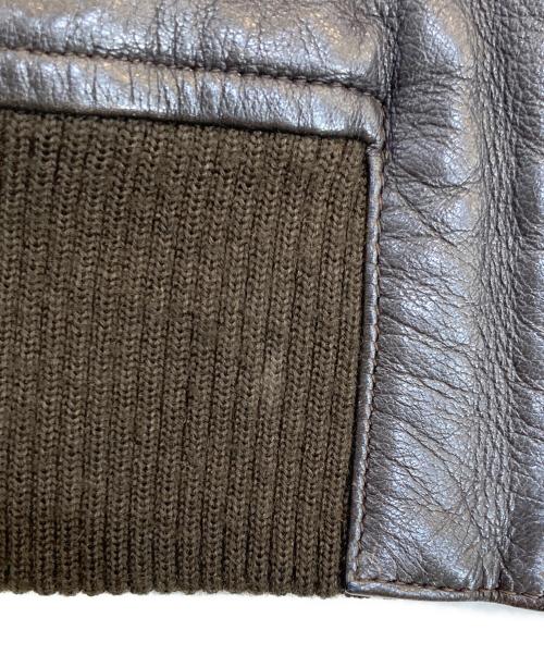 USED（ユーズド）USED (ユーズド) レザージャケット ブラウン サイズ:SIZE 54の古着・服飾アイテム