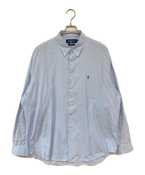 POLO RALPH LAUREN（ポロ・ラルフローレン）POLO RALPH LAUREN (ポロ・ラルフローレン) ストライプシャツ スカイブルー サイズ:XLの古着・服飾アイテム