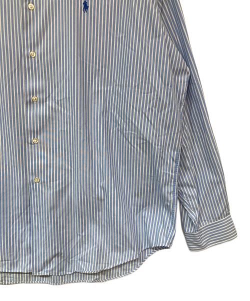 POLO RALPH LAUREN（ポロ・ラルフローレン）POLO RALPH LAUREN (ポロ・ラルフローレン) ストライプシャツ スカイブルー サイズ:XLの古着・服飾アイテム