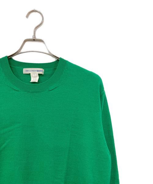 COMME des GARCONS SHIRT（コムデギャルソンシャツ）COMME des GARCONS SHIRT (コムデギャルソンシャツ) オーバーサイズニット グリーン サイズ:SIZE Lの古着・服飾アイテム