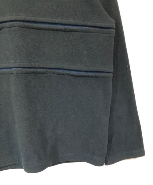 COMME des GARCONS HOMME DEUX（コムデギャルソン オム ドゥ）COMME des GARCONS HOMME DEUX (コムデギャルソン オム ドゥ) 18AW フロント 切替 ポリ フリース ロングスリーブ カットソー ブラック サイズ:Lの古着・服飾アイテム
