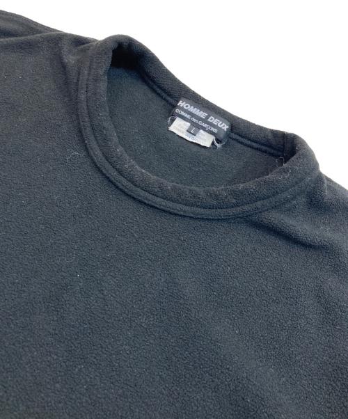 COMME des GARCONS HOMME DEUX（コムデギャルソン オム ドゥ）COMME des GARCONS HOMME DEUX (コムデギャルソン オム ドゥ) 18AW フロント 切替 ポリ フリース ロングスリーブ カットソー ブラック サイズ:Lの古着・服飾アイテム