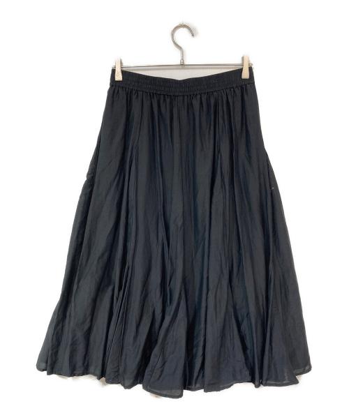 THE CLASSE（ザ・クラス）THE CLASSE (ザ・クラス) シルクコットン・フレアスカート ブラック サイズ:11の古着・服飾アイテム