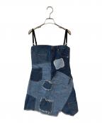 DOLCE & GABBANAドルチェ＆ガッバーナ）の古着「パッチワークデニムスカート」｜ブルー