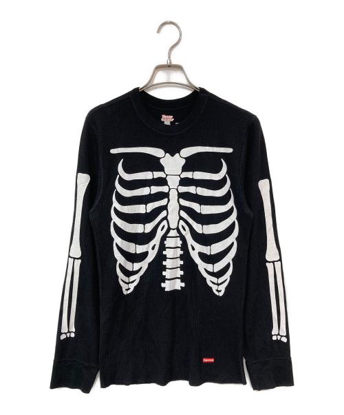 SUPREME（シュプリーム）Supreme (シュプリーム) Hanes (ヘインズ) Bones Thermal Crew ブラック サイズ:Sの古着・服飾アイテム