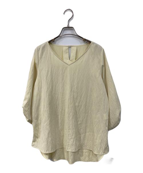 Rouge vif（ルージュヴィフ）Rouge vif (ルージュヴィフ) ドレープブラウス イエロー サイズ:SIZE Freeの古着・服飾アイテム