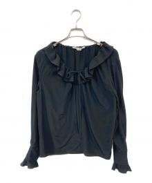 STELLA McCARTNEY（ステラマッカートニー）の古着「フリルギャザーブラウス」｜ブラック