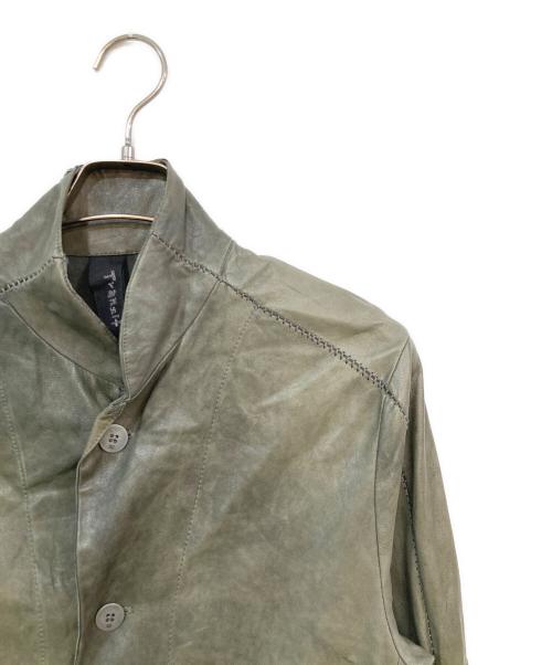 Transit UOMO（トランジット ウオモ）Transit UOMO (トランジット ウオモ) レザージャケット カーキ サイズ:Sの古着・服飾アイテム