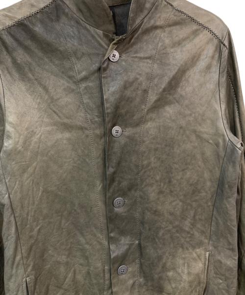Transit UOMO（トランジット ウオモ）Transit UOMO (トランジット ウオモ) レザージャケット カーキ サイズ:Sの古着・服飾アイテム