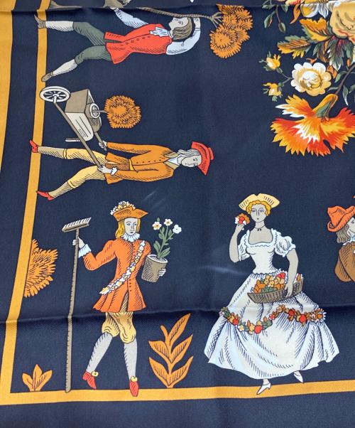 HERMES（エルメス）HERMES (エルメス) シルクスカーフ ブラウンの古着・服飾アイテム