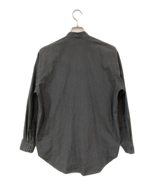ISSEY MIYAKE（イッセイミヤケ）ISSEY MIYAKE (イッセイミヤケ) バンドカラーシャツ ブラック サイズ:SIZE Mの古着・服飾アイテム
