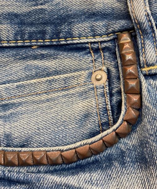 Hysteric Glamour（ヒステリックグラマー）Hysteric Glamour (ヒステリックグラマー) スタッズデニムパンツ インディゴ サイズ:印字薄れの古着・服飾アイテム