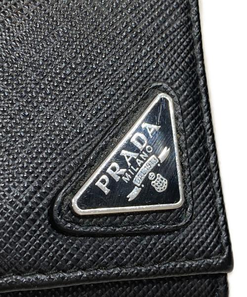 PRADA（プラダ）PRADA (プラダ) トライアングルロゴコインケース ブラックの古着・服飾アイテム