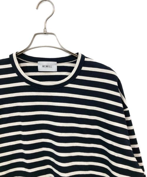 WEWILL（ウィーウィル）WEWILL (ウィーウィル) ボーダーTシャツ ブラック サイズ:SIZE 2の古着・服飾アイテム